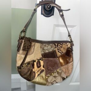 Coach Multicolor Patchwork Shoulder Bag